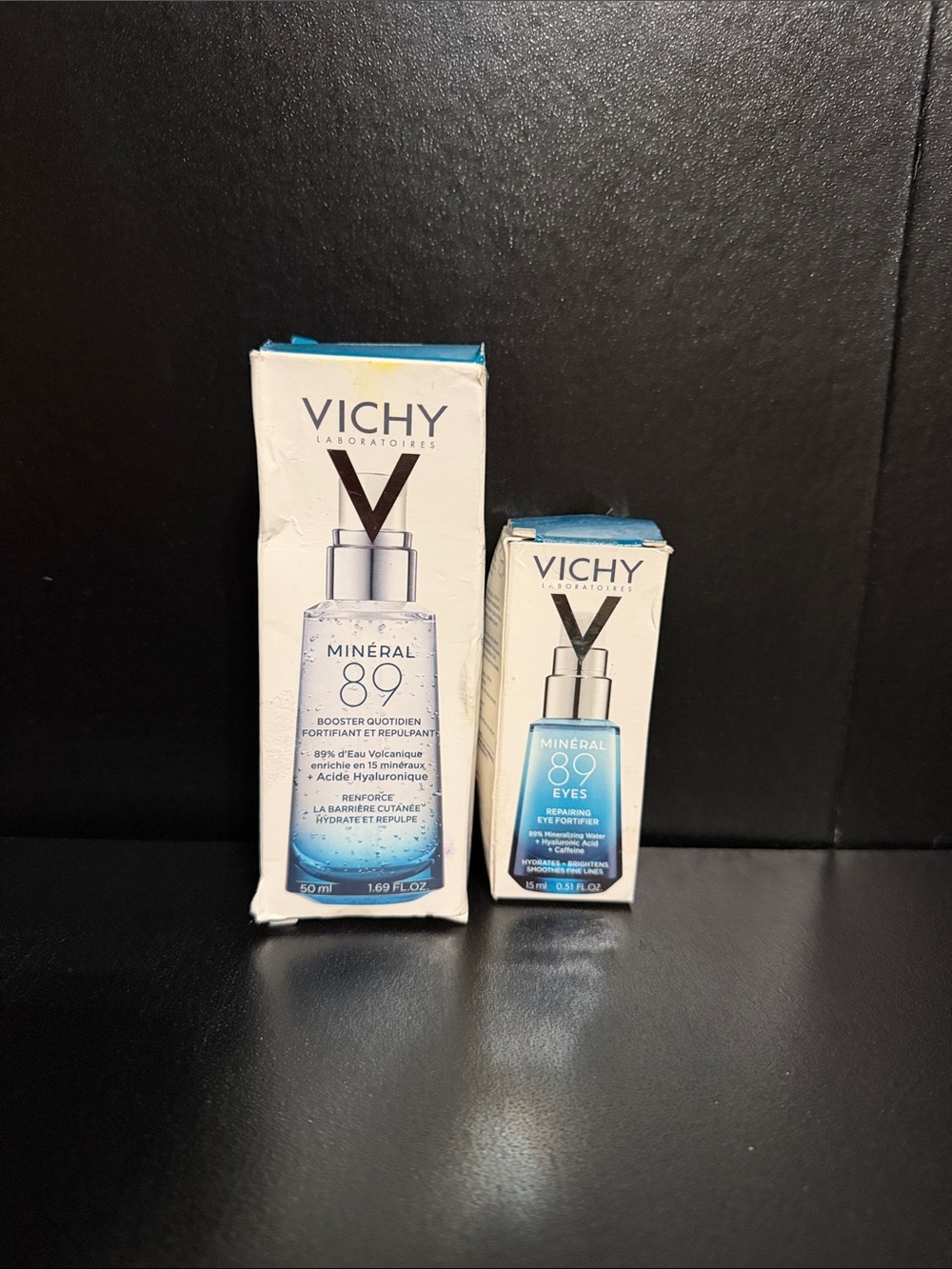 NWT Vichy Minéral 89 Hyaluronic Acid Face Serum & Eye Gel Duo Set